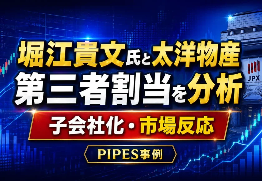 堀江貴文氏と太洋物産の第三者割当を分析