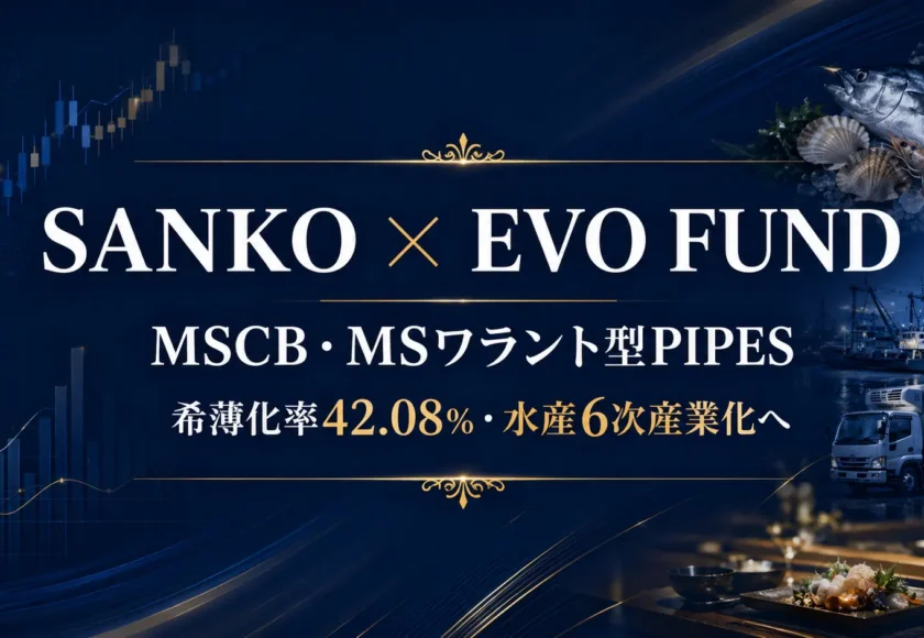 SANKO MARKETING FOODSのEVO FUND向け第三者割当を分析